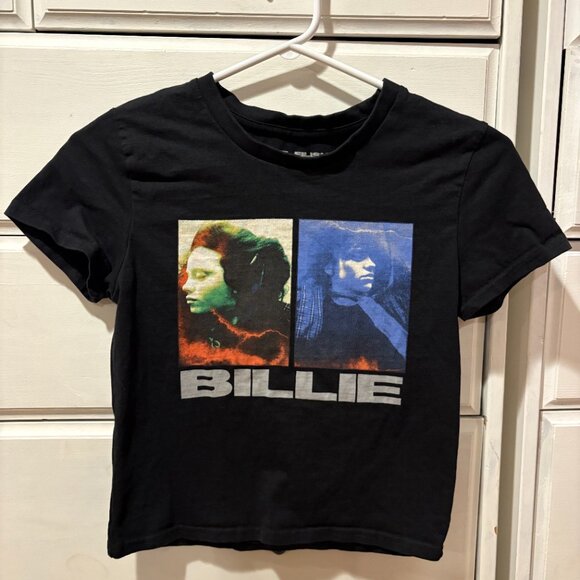 Billie Eilish Dual Photo T-Shirt - M - Picture 2 of 4